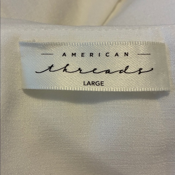 American Threads White Ruffle Romper Size Large - Picture 6 of 6